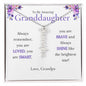 To Granddaughter From Grandpa - Personalized Vertical Name Necklace