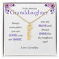 To Granddaughter From Grandpa - Personalized Vertical Name Necklace