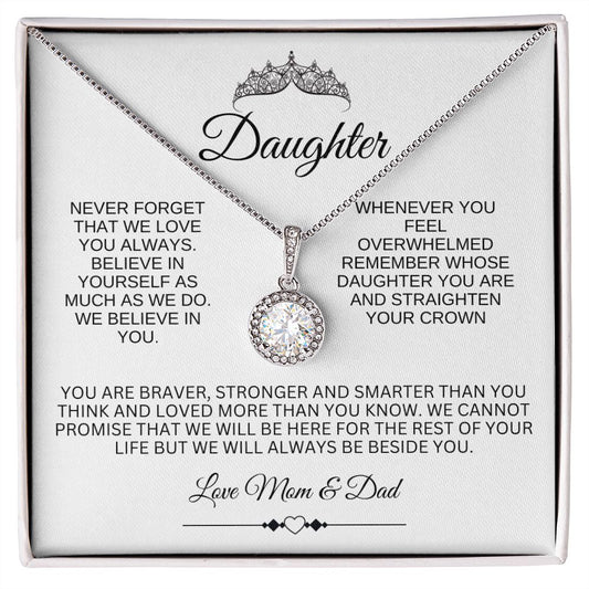 To Daughter Eternal Hope Necklace from Mom & Dad | Straighten Your Crown