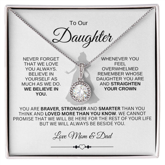 To Daughter Eternal Hope Necklace from Mom & Dad | Straighten Your Crown | Princess