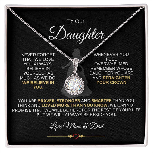 To Daughter Eternal Hope Necklace from Mom & Dad | Straighten Your Crown | Princess