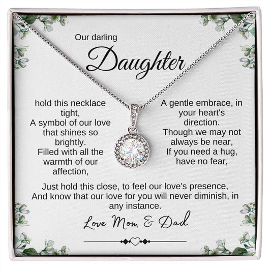 Our darling Daughter, hold this necklace tight | Eternal Hope Necklace | Love Mom Dad
