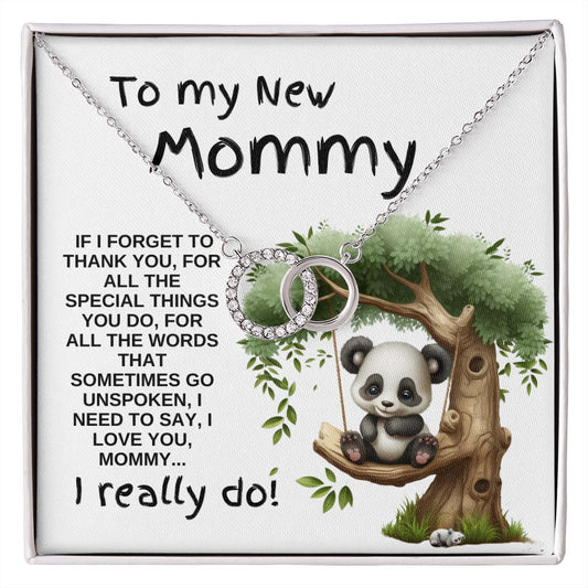 To New/Expecting Mom | I Love You | Baby Panda | Perfect Pair Necklace