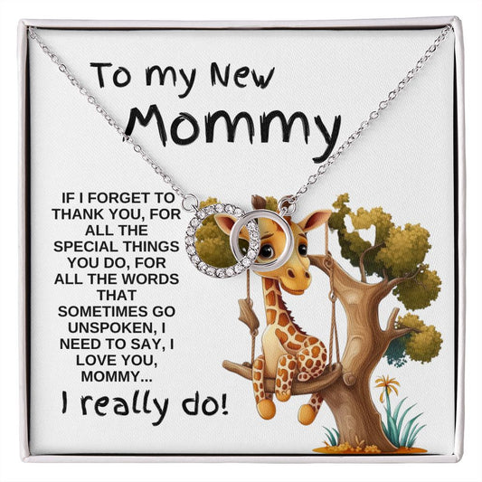 To New/Expecting Mom | I Love You | Baby Giraffe | Perfect Pair Necklace