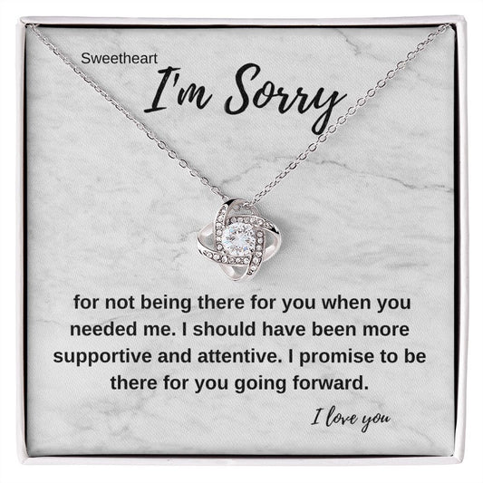Sweetheart I'm Sorry for not being there | Love Knot Necklace