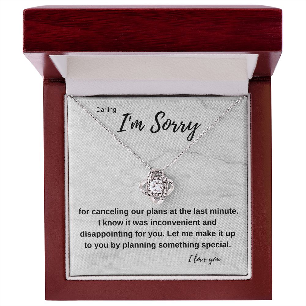 Darling I'm Sorry for canceling our plans | Love Knot Necklace