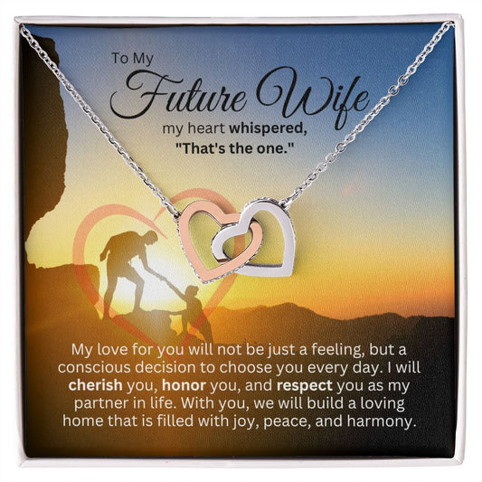 To My Future Wife | Interlocking Hearts necklace