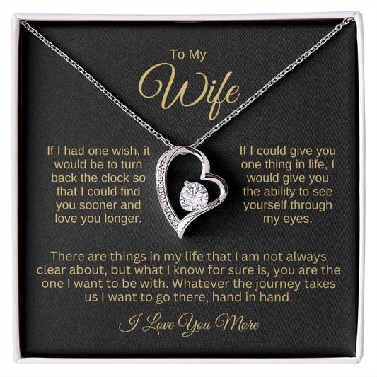 To Wife Forever Love Necklace | I Love You More