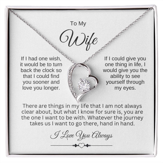 To My Wife Forever Love Necklace with Heart