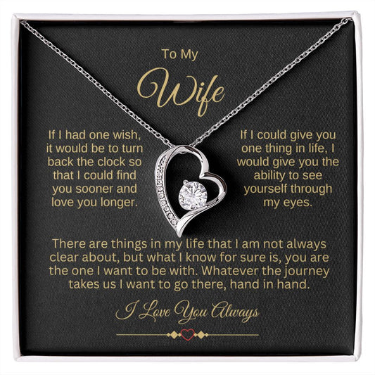 To Wife Forever Love Necklace | I Love You Always | Red Heart